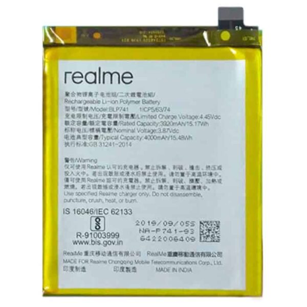 Original Realme XT Battery Replacement Price in Chennai India - BLP741